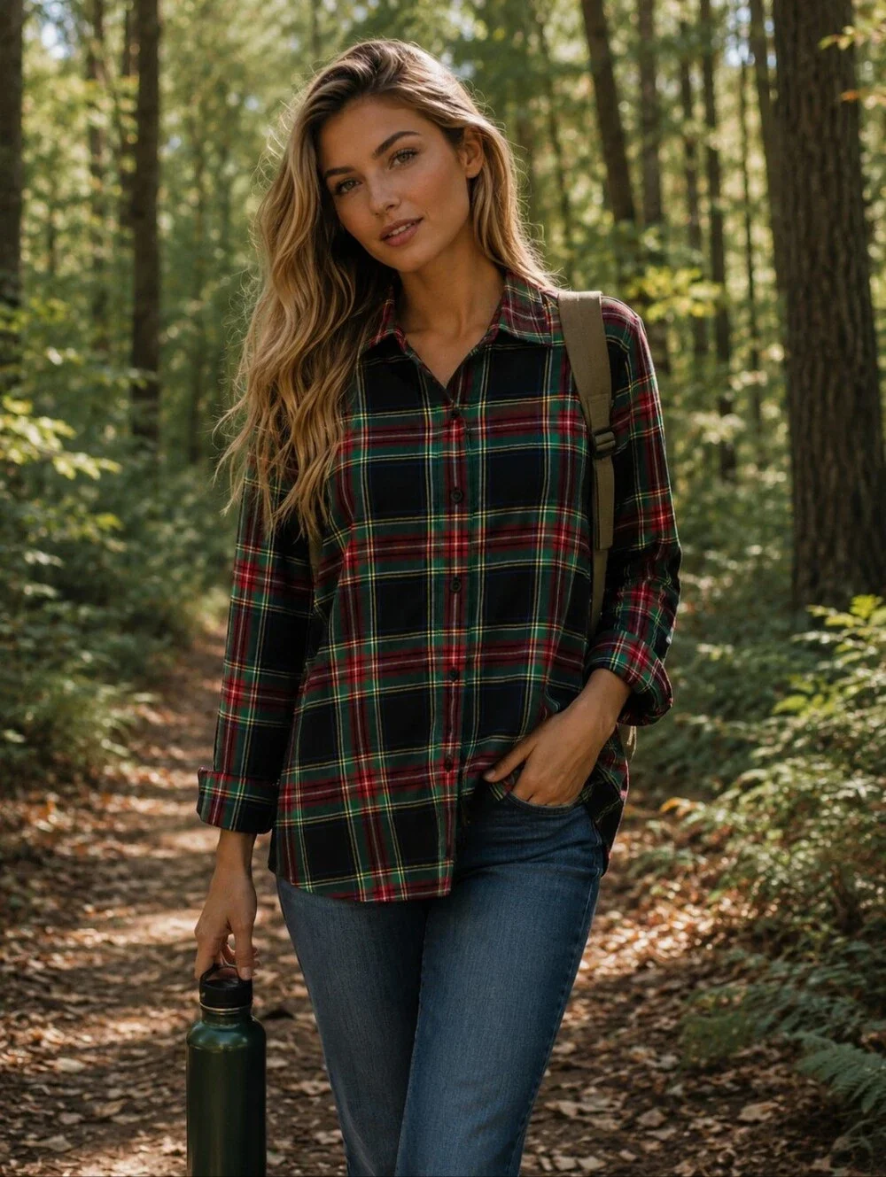Vineyard Vines Black, Red & Green Plaid Button-Down Shirt Size 12